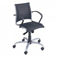 Safco Mid Back Chair (Black/Aluminum)